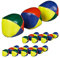 Relaxdays Jonglierbälle, 24er Set, Ø 65 mm, Anfänger & Profis, PVC, Sandfüllung, Jongliersäcke Kinder & Erwachsene, bunt