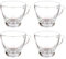Set 4 tazas vidrio cafe con asa 80ml colección VIVALTO