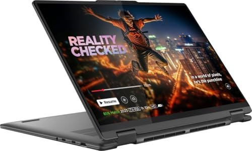 Yoga 7i Ordinateur portable 2 en 1 Écran tactile FHD 2K 16 Ultra 7 155U, 16 Go DDR5, 1 To SSD, clavier rétroéclairé, Windows 11 Home, gris tempête + chiffon de nettoyage