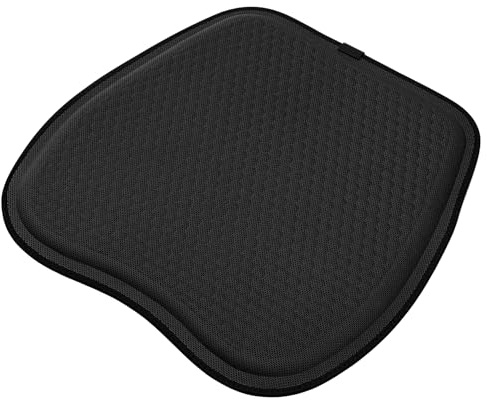 Partuto 1 Pz 46x47cm Cuscino Universale per Sedile Auto - per Viaggi in Auto Copertura Protezione Sedile Guida Antiscivolo - Gel Nero