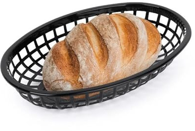 PARENCE.- Ovaler Brotkorb aus Kunststoff - Zeitloser und vielseitiger Brotkorb - 24x15cm