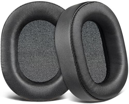 SOULWIT Repuesto Almohadillas para Corsair HS65/HS55 Surround Wired, HS55 Surround V2, HS 65/HS 55 Wireless Core Gaming Auriculares, Cojines con Suave Piel Proteína, Espuma de Alta Densidad - Negro