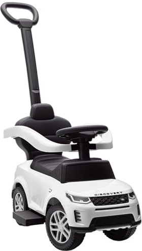 AIYAPLAY Land Rover Discovery Licensed Ride On Car 2-in-1 Push Car White