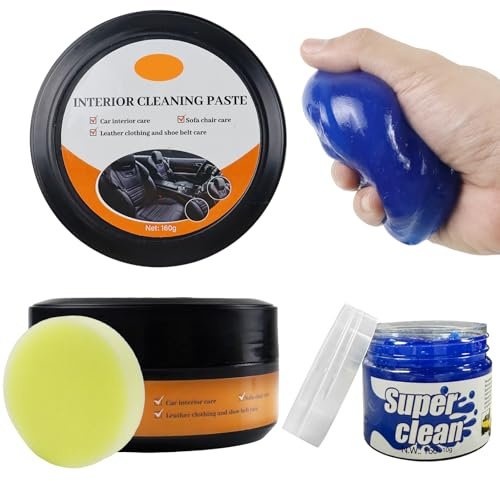 2PCS Crema Pulizia Interni Auto,Gel Pulizia Auto Universale,Detergente Interni Auto per Pelle e Plastica,Manutenzione Interni Auto, Rimuove Sporco e Macchie,Pulitore Sedili Auto,Automobili,Laptop