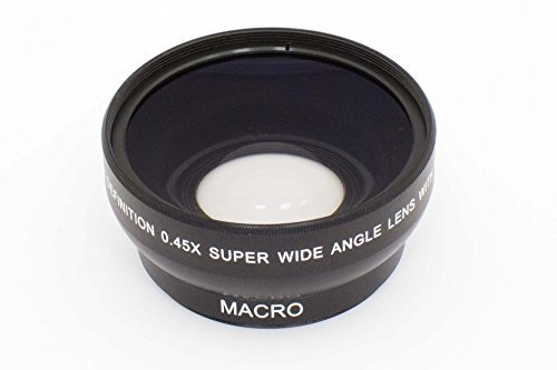 vhbw Convertidor de Rosca de la Lente Gran Angular de 52mm, Factor 0,45x para cámara Panasonic Lumix G Vario 14-45 mm 4.0-5.8 Asph OIS.