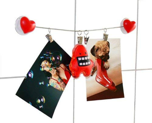 Wanted 12 x Magnetseil Herz für 4 Fotos Fotoseil Fotoleine