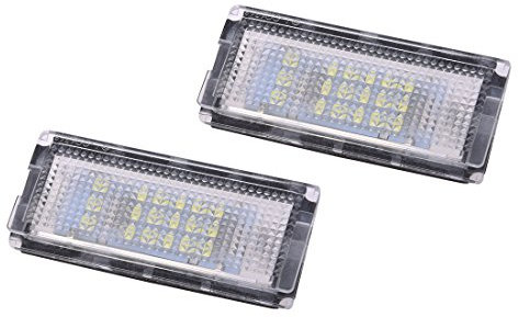 Gaetooely 2 Luz de Placa de 18 LED 3528SMD de Blanco de matricula para E46