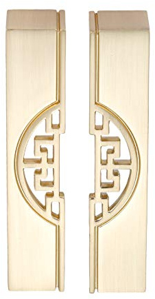 Mgoodoo 6PCS New Chinese Style Cabinet Handles ，96mm Hole Center Drawer Door Handle，Red Bronze Cupboard Door Handles with Screws，for Kitchen Cabinet Drawer Door