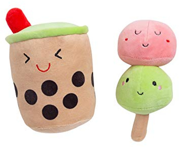 Pearhead Pet Toys, Plush Dog Squeaker Toys And Cat Teaser Toys, Dog Owner And Cat Owner Pet Toy Sets, Must Have Pet Accessories For Pet Owners, Boba Bubble Tea And Mochi Ice Cream