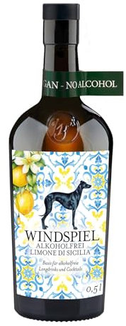 Windspiel Alkoholfrei Limone di Sicilia - der frische, alkoholfreie Genuss | Für leckere alkoholfreie Drinks (1 x 0,5l)