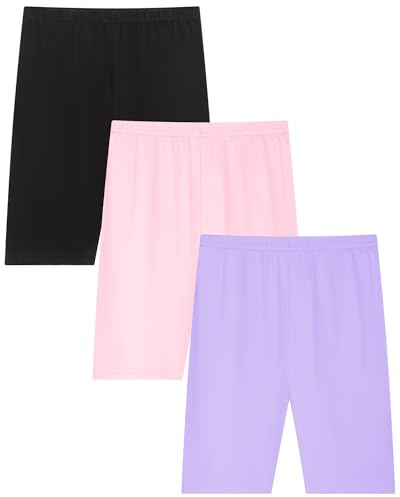 Moitiy cykelbyxor flickor barn korta sportbyxor flickor byxor sport shorts byxor leggings bomull 4–12 år 3 par