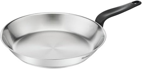 Tefal PRIMARY Poêle 30cm, Acier inoxydable de première qualité garantie 10 ans, Sans revêtement, Induction, Résultats croustillants, E3080704