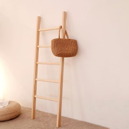 Escalera de madera para toallas de pie, 4/5/6 niveles y perchero para baño, sala de estar y dormitorio, elegante solución de almacenamiento para toallas y mantas
