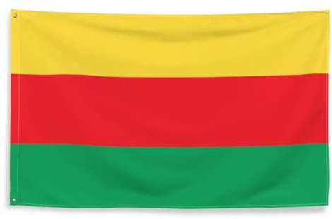 Rojava Flagge 70x100 cm, Kurdische Fahne Rojava Kurdistan, Hochwertige Flagge mit Metallösen, Fahne für Haus, Balkon, Demonstrationen und Dekoration