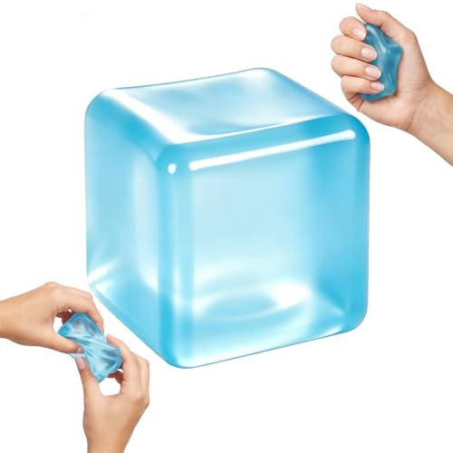 Squishy Cubo Antistress A Forma Di Ghiaccio, Fidget Giocattoli Squishy Cube, Cubo Di Ghiaccio Palla Sensoriale Giocattolo Antistress, Cubo Antistress Giocattoli Sensoriali Per Adulti E Bambini