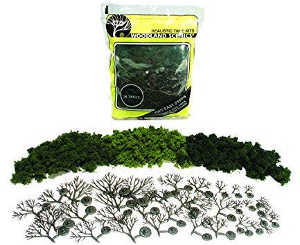 Woodland Scenics TR1101 Laubbaum-Set zum selbst Herstellen von 36 kleinen Laubbäumen 3-6 cm groß für Spur Z N TT H0 G