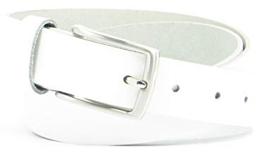 Gürtel aus Rindleder 3 cm breit Weiss (90)