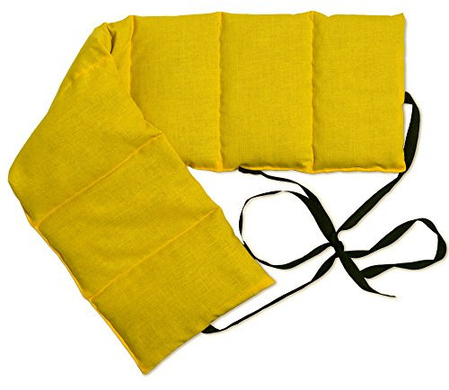 Rapssamenkissen 7-Kammer mit Band, 65x15 mango. Wärmekissen, Körnerkissen, Rapskissen
