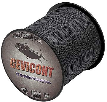 GEVICONT Línea de pesca trenzada de polietileno de 1500 m a 1640 yardas, línea de pesca multifilamento de 10 lb-200 lb