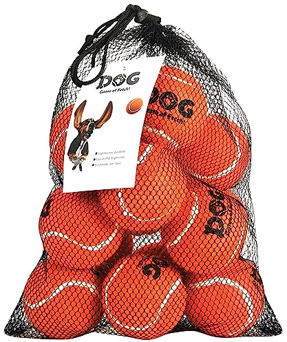 AMA SPORT Tennis Balls for Dogs 12 Pack 2.5 Orange Dog Tennis Balls for Puppy Small Medium Dog Toys, Designed for Dogs Floating, Water-Hunting, Fetch, Fun Playing, Daily Exercise, Mid-air Catching