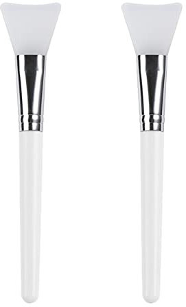 Olakin Pennello Maschera Silicone [2 Pezzi], Professionale Raschiatori Cosmetici Silicone Senza Peli, Maschera Strumento di Bellezza Morbido Pennelli per Maschera Occhi DIY, Cura Pelle