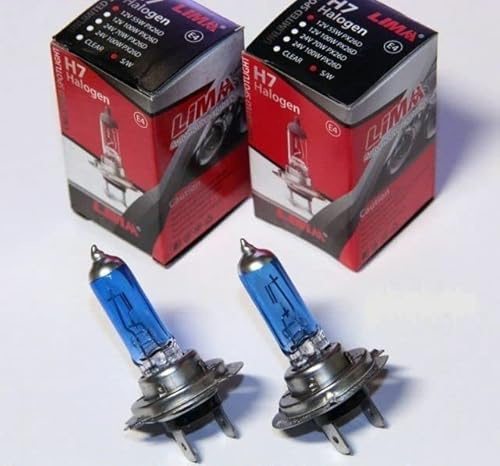 2X Halogen H7 Scheinwerferlampe Birne kompatibel für Citroen C3 55W 12V Abblendlicht Fernlicht Glühlampen | E - Prüfzeichen | Sockel PX26d - Xenon Weiß