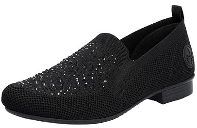 Rieker Damen Slipper 51989-00 Schwarz GR. 38