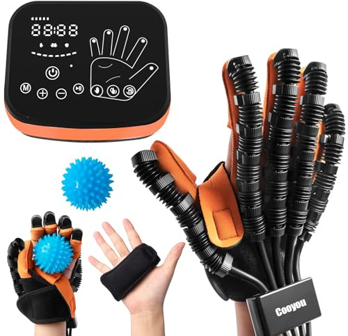 Cooyou Guanto per Riabilitazione da Ictus Pneumatico, Guanti Robot Riabilitativi per l'Allenamento delle Dita, Robotica per la Riabilitazione della Mano
