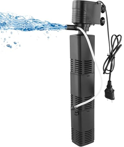 QWORK® Pompa filtro acquario, 2000 L/h 30 W, filtro in spugna organica, sollevamento: 1,5 m, pompa per laghetto e accessori per acquario