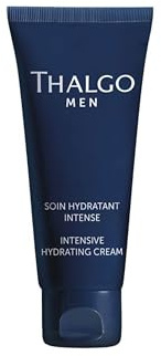 THALGO Men Intensiv Crème hydratante – Soin en profondeur avec eau de source de mer pour une hydratation longue durée, crème pour le visage pour homme, 50 ml