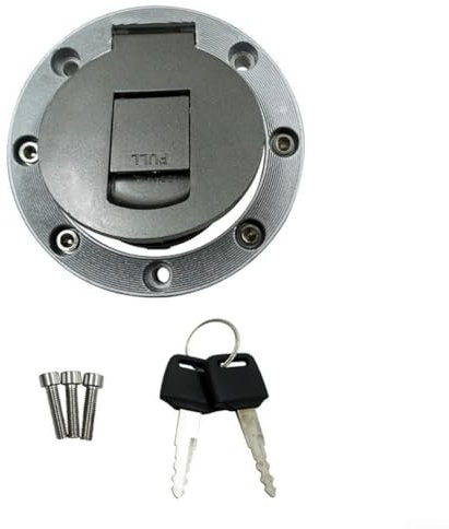 Cerradura de metal para depósito de combustible diseñada para motocicletas y bicicletas, incluye 2 llaves