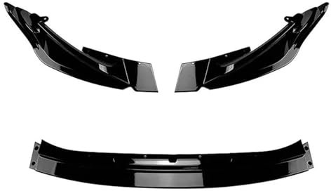 ZSHYTWE Becquets Avant Kit De Carrosserie Séparateur Lèvre Pare-Chocs Avant Voiture 3 Pièces pour BMW pour M3 G82 pour M4 2021-2024 Spoiler Avant Voiture(Noir Brillant)