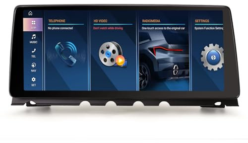 Erisin 12,3 Qualcomm 8GB+128GB Android 14 Radio Coche GPS Navegador para BMW Serie 7 F01 F02 Sistema CIC Bluetooth 5.1 Estéreo CarPlay Android Auto Dab+ WiFi 4G DSP USB iDrive IPS Pantalla Canbus