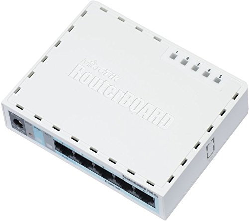 MikroTik 750 GL Ethernet/LAN weiß Router angeschlossen – Router verbunden (10,100,1000 Mbit/s, 10/100/1000Base-T (x), Ethernet (RJ-45), weiß, Kunststoff, 64 MB)