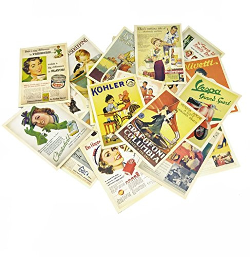 yueton 32 pcs 1 Set Vintage Retro vieja Europa Dancing publicidad álbum Tarjetas Postales de felicitación de postal de viaje para recoger