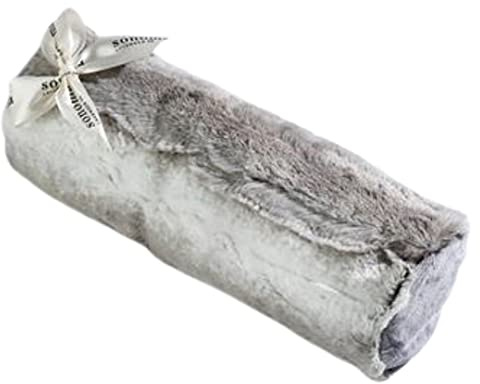 Sonoma Lavender, Lavender Bolster Roll, Microwaveable, Hot/Cold Neck Pillow, Soothing and Relaxing Pain Relief for Neck, Low Back or Behind The Knees, (Angora Platinum)