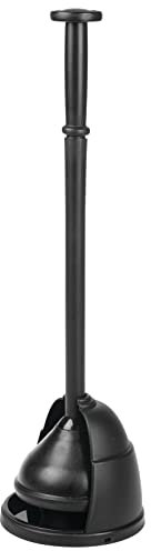 mDesign praktischer Klopömpel – schwere Saugglocke fürs Badezimmer – hochwertiger WC Pümpel aus langlebigem und beständigem Kunststoff und Gummi – schwarz