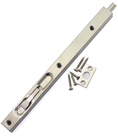 Tegg 10 Inch Lever Action Flush Bolt Latch 304 Stainless Steel Furniture Hardware Fitting Security Door Guard Concealed Slide Bolt Lock