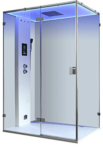 AWT Dampfdusche LD111F15 weiß matt/150x90/links