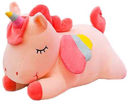 Kekeso Peluche Unicorno Peluche Giocattoli Morbidi Cuddle Cuscino Bambola Cartoon Unicorn Peluche Regali per Ragazzi Ragazze (30cm/11.81inch, Rosa)