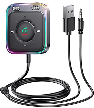 Tbkoeudhg Bluetooth Car Adapter Improved Bluetooth Wireless Receiver with ENC Noise Cancelling and Microphones