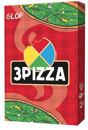 Glop 3Pizza – Lustiges Kartenspiel & Gesellschaftsspiel | Familienspiele & Partyspiele für Erwachsene & Kinder | 2–6 Spieler | Ab 8 Jahren | 10-15 Minuten | Geschenkidee zu Weihnachten | Deutsch