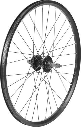 AkiiGer MTB Wheel 24 Rear Bike Wheelset, Bicycle Rim, Solid Shaft, 36 Spoke, Compatible 6-8 Speed Cassette, Aluminum Alloy
