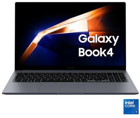 Samsung Galaxy Book4, Intel® Core™ 7 Processor, 16GB RAM, 1TB, Laptop 15.6 LED IPS Full HD, Windows 11 Home, Gray [Versione Italiana]
