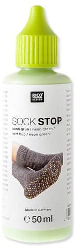 Frida's Wollhaus Rico Design Sock Stop Stopperfarbe Wolle Socken ABS Geschenk Stricken 10 Farben (Neon Grün)