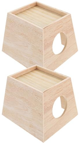 POPETPOP Cachette pour Chinchillas Et Cochons Dinde - Décoration Et Abri en Bois pour Petits Animaux