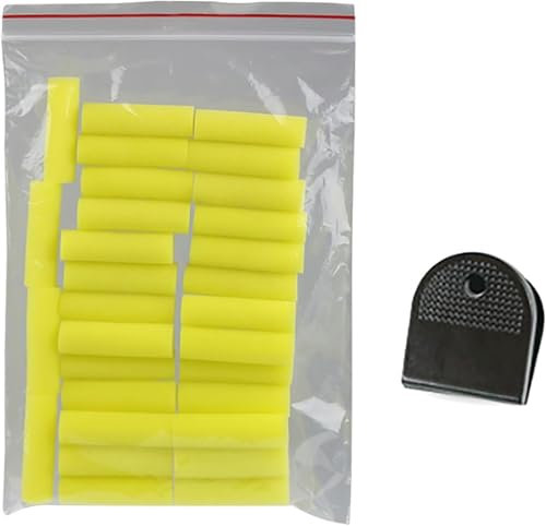 A Set 30 Pcs Yellow Cylinder Table Tennis Glues Brush for Water-Base Glues Sponge Wipe Table Tennis Racket Sponge Wipe Brush Set
