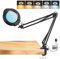 Lampada con Lente di Ingrandimento, 15X Lente d'Ingrandimento con Luce con Braccio Orientabile, 5 Modalità Colore, 10 di Luminosità per Lettura Riparazione Lavoro Manuale