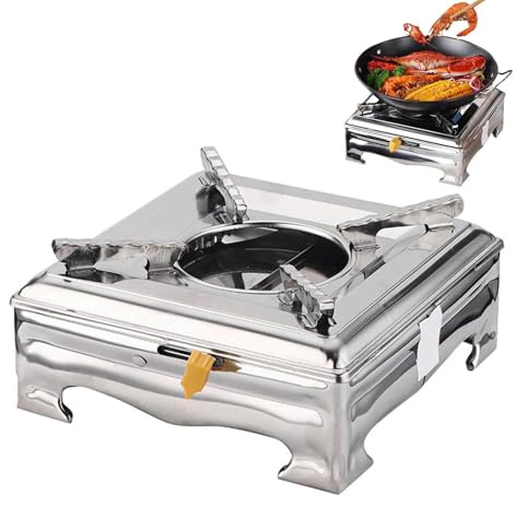 Hornillo De Alcohol Portátil - Estufa De Alcohol De Acero Inoxidable, Hornillo De Camping Portátil Con Potencia De Fuego Ajustable Windproof, Para Barbacoa Al Aire Libre, Mochilero, Picnic