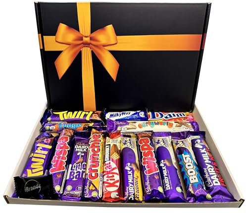 Chocolate Gift Box Chocolate Hamper Box Selection Of 15 Full Size Chocolate Bars Including Dairy Milk wispa in this Chocolate Gift Set